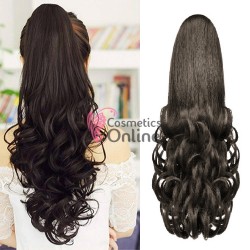 Extensie de par coada dreapta usor ondulata la varfuri cu cleste 55cm Brunet Natural 0202L4#